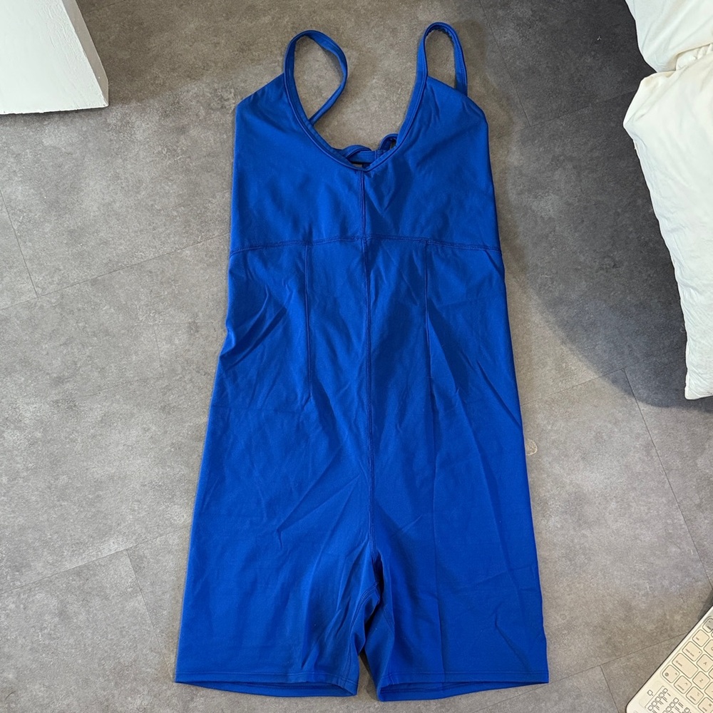 Free People Cobalt Cross Back Onesie